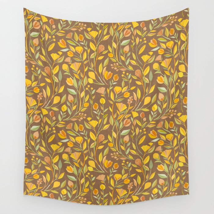 My Heart Blooms {Fawn Wilderness} Wild Flowers Wall Tapestry Gallery Image 1