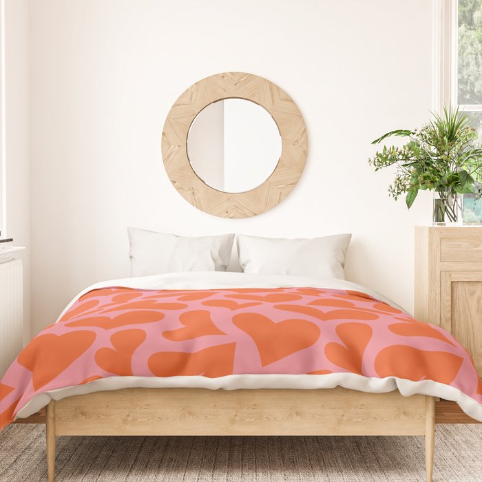 Red love heart shape pattern Duvet Cover Gallery Image 3