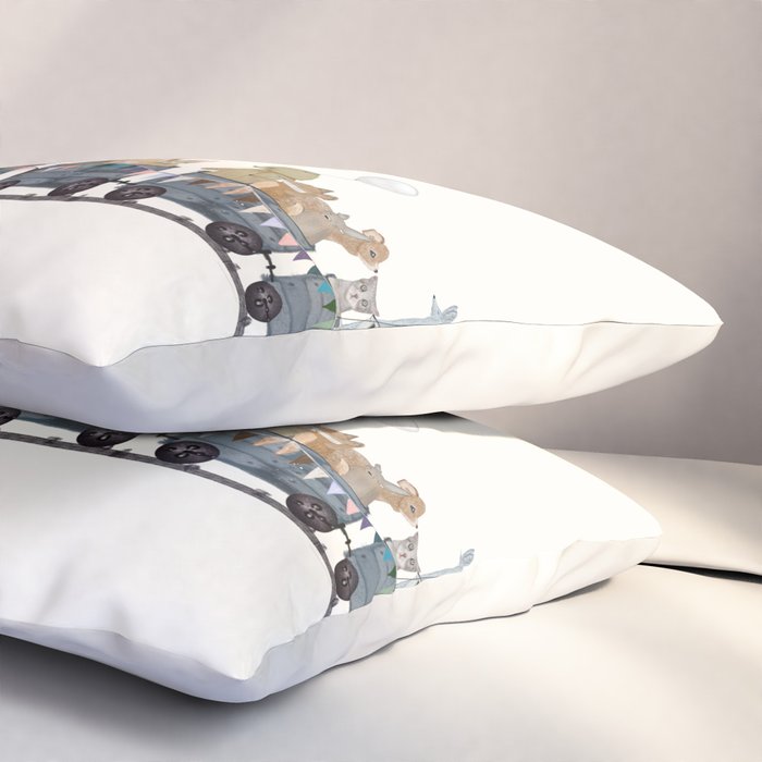 big little nursery nature train Pillow Sham Gallery Image 3