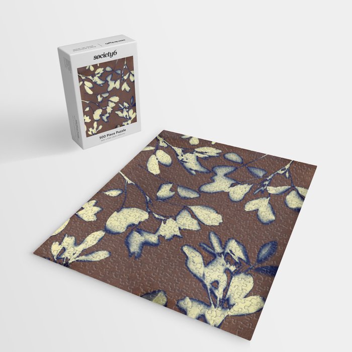 Botanical Whispers / Brown & Blue Jigsaw Puzzle Gallery Image 2