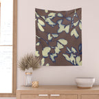 Botanical Whispers / Brown & Blue Wall Tapestry Gallery Image 2