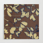 Botanical Whispers / Brown & Blue Wood Wall Art Gallery Image 1