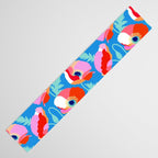 Happy Poppies 1. Red and pink on Azure BLUE Table Runner Gallery Image 3