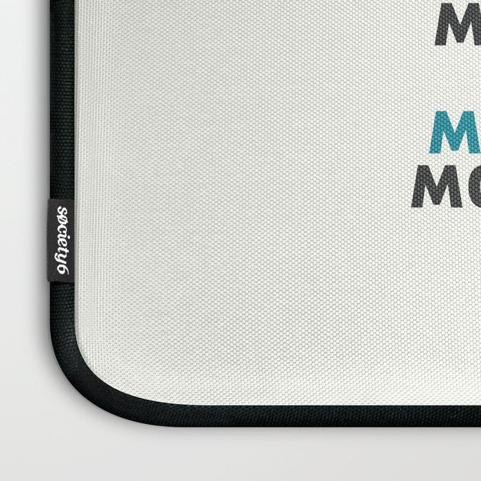 Good vibes quote, more sleep, dreaming, road trips, love, fun, happy life, lettering, laughter Laptop Sleeve Gallery Image 3