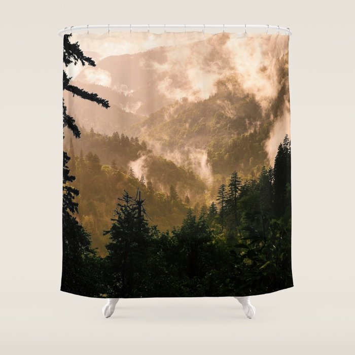 Smoky Mountain Layers IV Shower Curtain Gallery Image 1