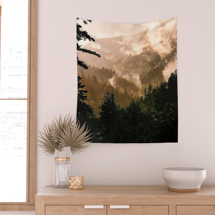 Smoky Mountain Layers IV Wall Tapestry Gallery Image 2