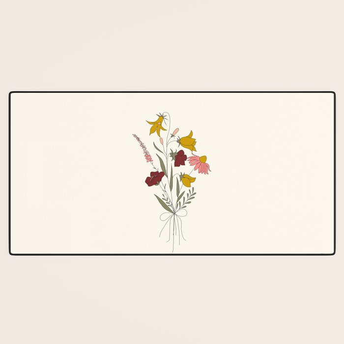 Wildflowers Bouquet Desk Mat Gallery Image 3