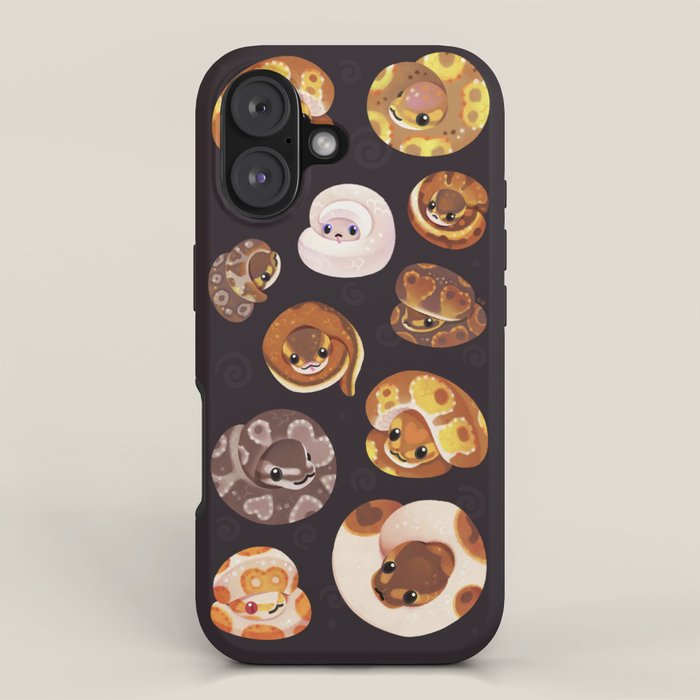 Shy ball pythons - dark iPhone Case Gallery Image 1