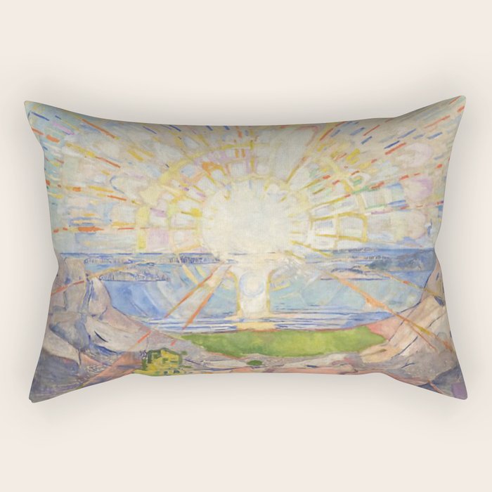 Edvard Munch - The Sun (Solen) (1911)  Rectangular Pillow Gallery Image 1
