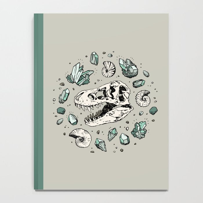 Geo-rex Vortex | Aquamarine | Dinosaur Skull Fossil Art Notebook Gallery Image 4