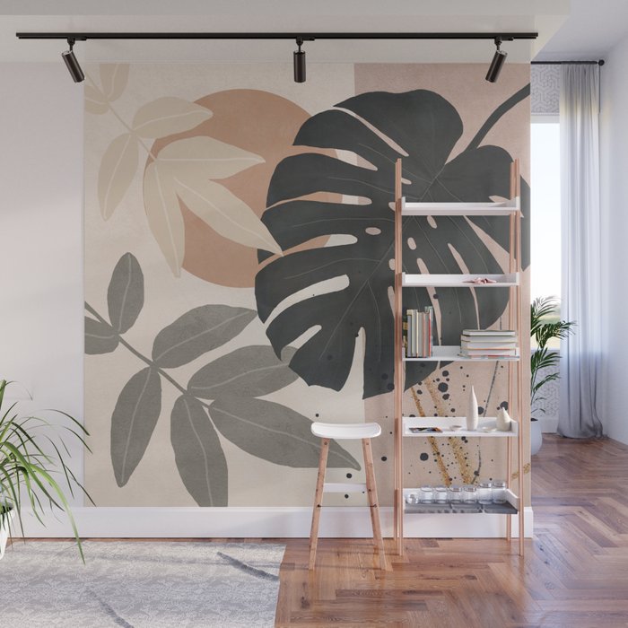 Abstract Tropical Art X Wall Mural Gallery Image 1