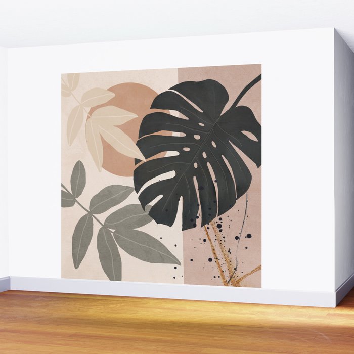 Abstract Tropical Art X Wall Mural Gallery Image 2