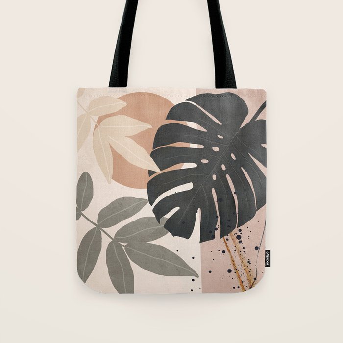 Abstract Tropical Art X Tote Bag Gallery Image 1