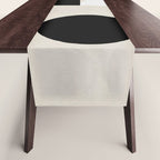 geometry mid modern black white II Table Runner Gallery Image 1