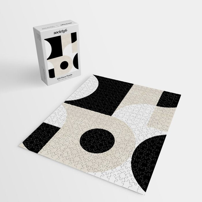 geometry mid modern black white II Jigsaw Puzzle Gallery Image 2