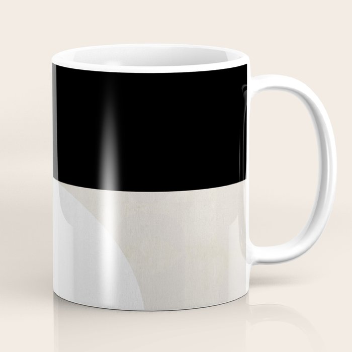 geometry mid modern black white II Coffee Mug Gallery Image 1