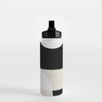 geometry mid modern black white II Water Bottle Gallery Image 2