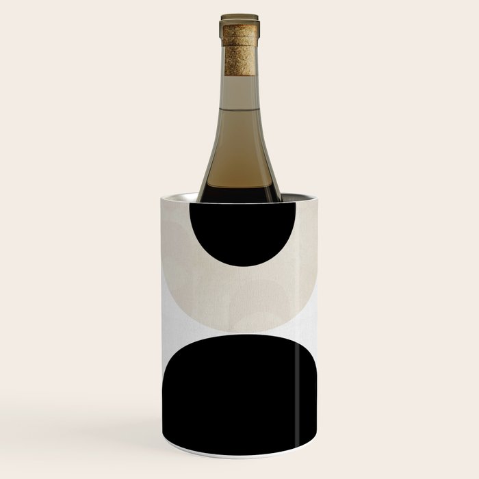 geometry mid modern black white II Wine Chiller Gallery Image 2