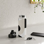 geometry mid modern black white II Water Bottle Gallery Image 4