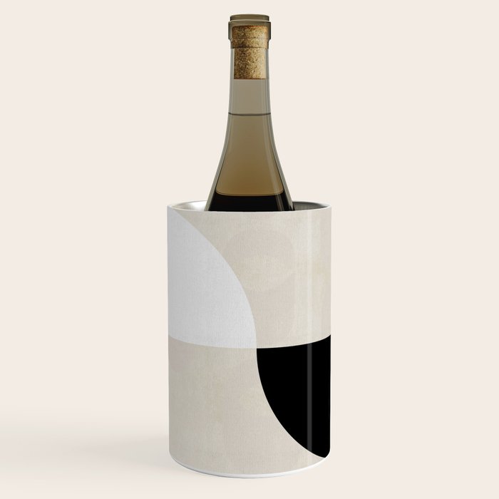 geometry mid modern black white II Wine Chiller Gallery Image 3