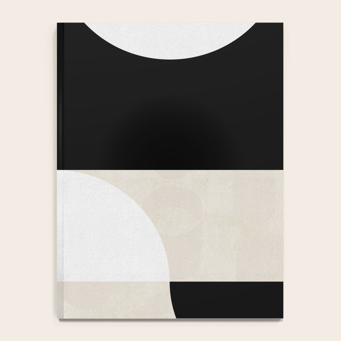 geometry mid modern black white II Notebook Gallery Image 4