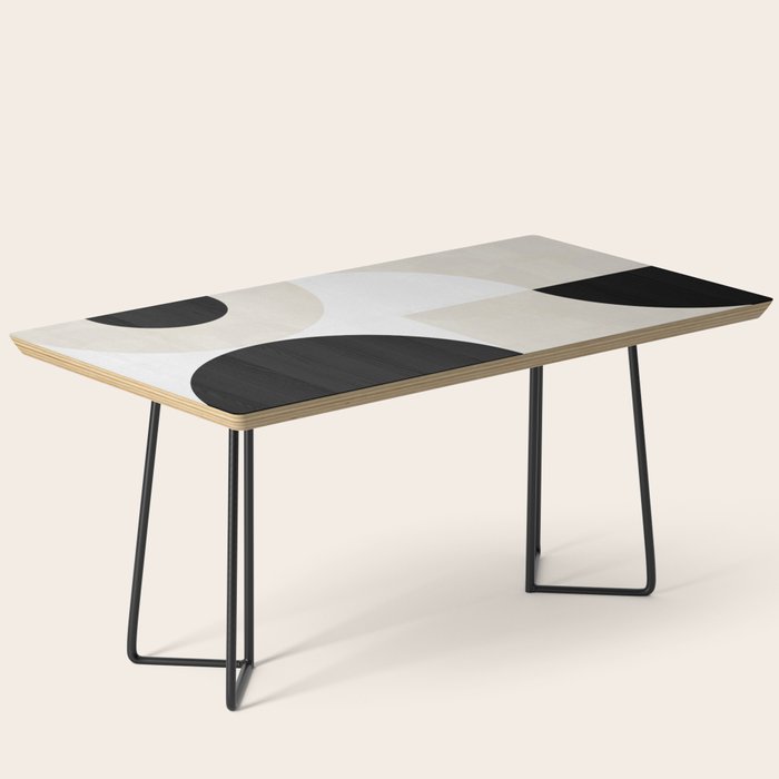geometry mid modern black white II Coffee Table Gallery Image 1