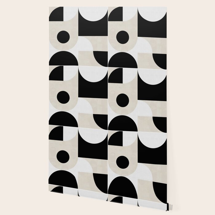 geometry mid modern black white II Wallpaper Gallery Image 2