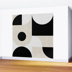 geometry mid modern black white II Wall Mural Gallery Image 2