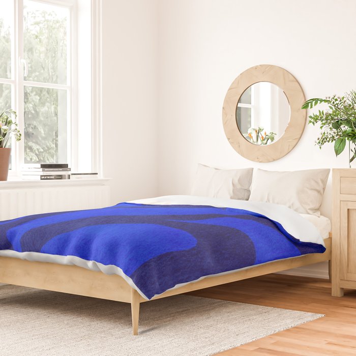 Abstract botanical- blue garden Duvet Cover Gallery Image 2