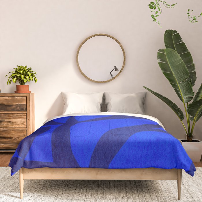Abstract botanical- blue garden Comforter Gallery Image 3