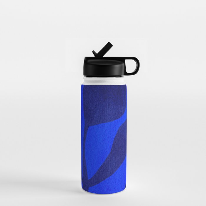Abstract botanical- blue garden Water Bottle Gallery Image 1