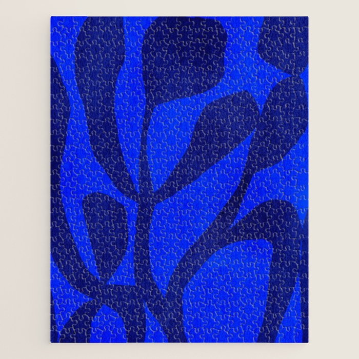 Abstract botanical- blue garden Jigsaw Puzzle Gallery Image 1