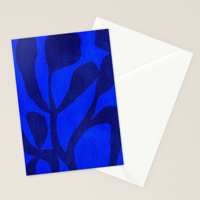 Abstract botanical- blue garden Stationery Card Gallery Image 2