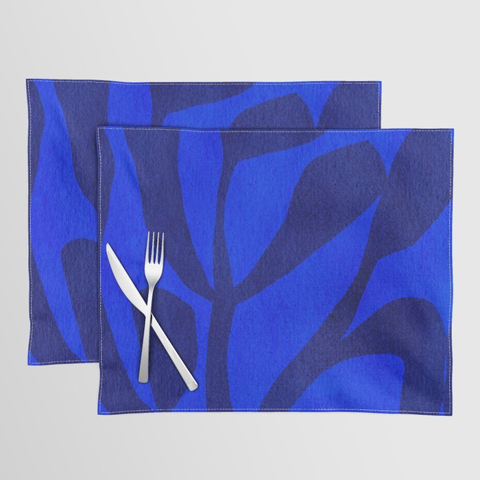 Abstract botanical- blue garden Placemat Gallery Image 1
