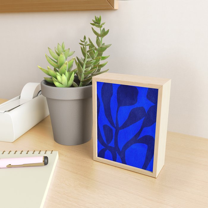 Abstract botanical- blue garden Mini Art Print Gallery Image 2