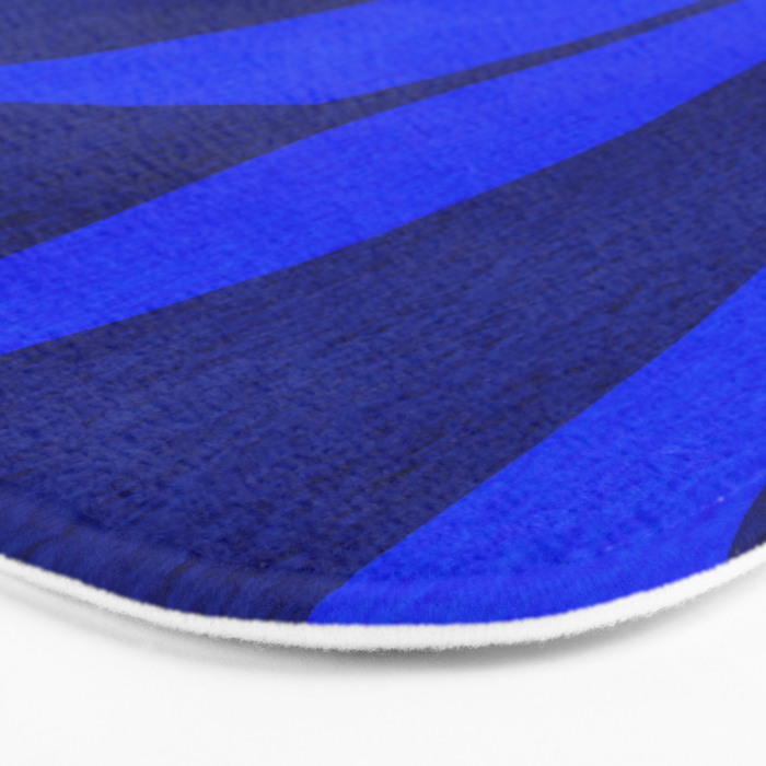 Abstract botanical- blue garden Bath Mat Gallery Image 3