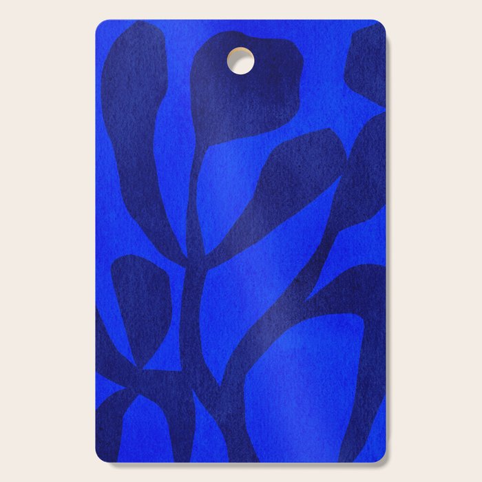 Abstract botanical- blue garden Cutting Board Gallery Image 1