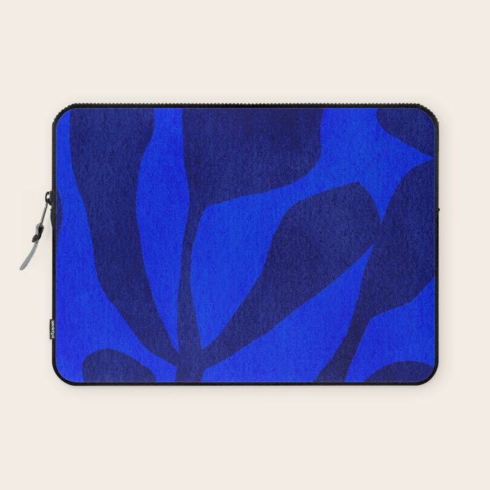 Abstract botanical- blue garden Laptop Sleeve Gallery Image 1