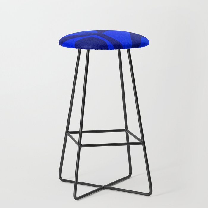 Abstract botanical- blue garden Stool Gallery Image 1