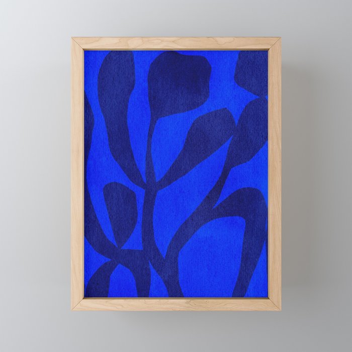 Abstract botanical- blue garden Mini Art Print Gallery Image 1