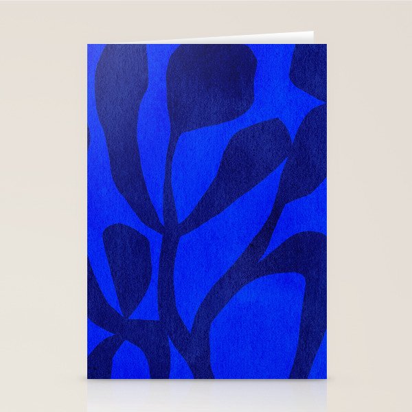 Abstract botanical- blue garden Stationery Card Gallery Image 2