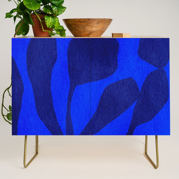 Abstract botanical- blue garden Credenza Gallery Image 1