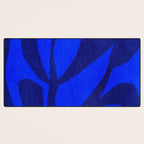 Abstract botanical- blue garden Desk Mat Gallery Image 3