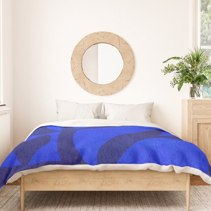 Abstract botanical- blue garden Duvet Cover Gallery Image 3