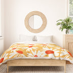 Summer Daisy: Tangerine Edition Duvet Cover Gallery Image 3