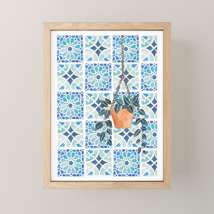 Moroccan Tiles Mini Art Print Gallery Image 1