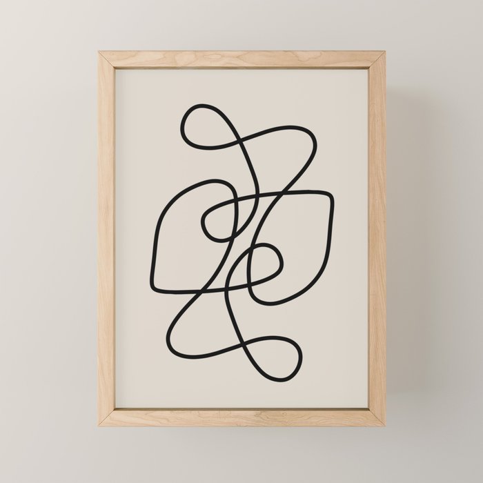 Modern Line Art Mini Art Print Gallery Image 1