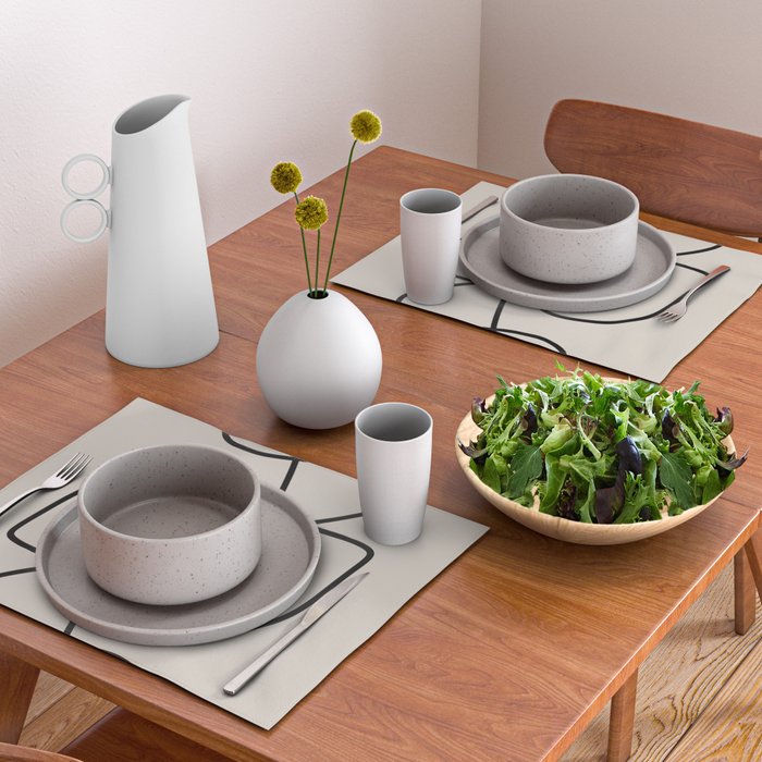Modern Line Art Placemat Gallery Image 2