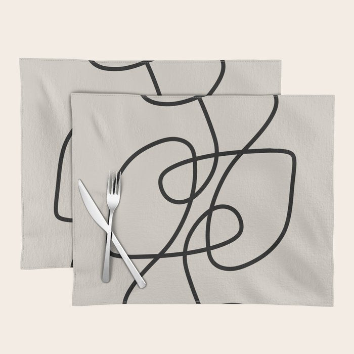 Modern Line Art Placemat Gallery Image 1