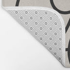 Modern Line Art Bath Mat Gallery Image 2